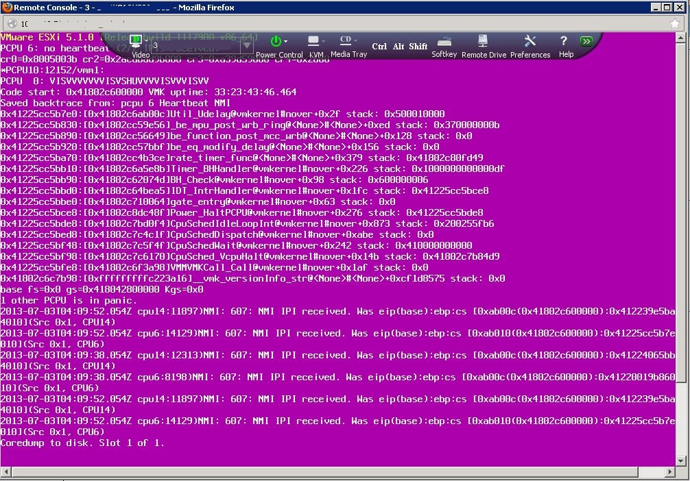 PSOD Warning: IBM HS23 Blades, Emulex 10GB Network Adaptors and ESXi 5.1