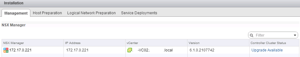 NSX Bytes: 6.1 Upgrade Part 2 – NSX Controller