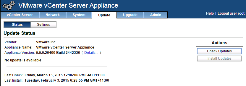 vSphere 6.0 vCenter Server Appliance: Upgrading from 5.x