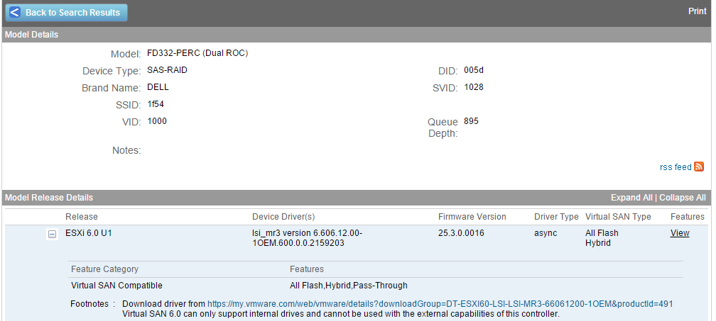 VSAN + DELL PERC: Important Driver and Firmware Updates