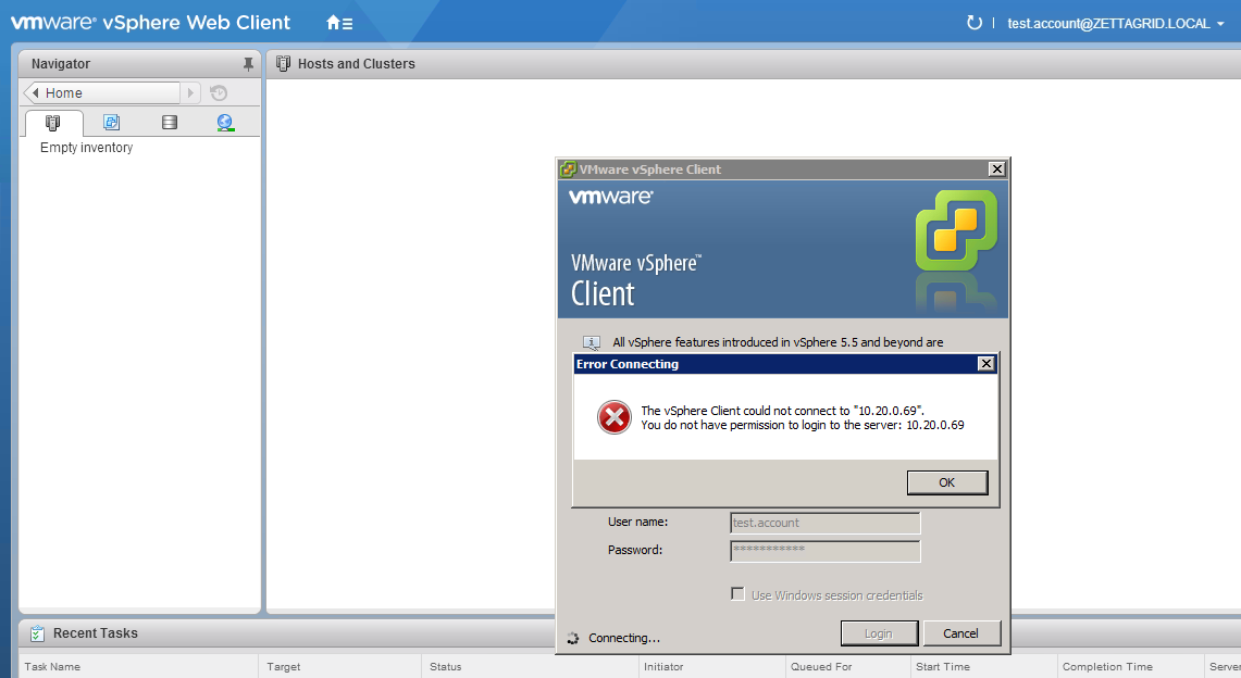 Quick Post: Web Client vs VI Client Permissions with VCSA