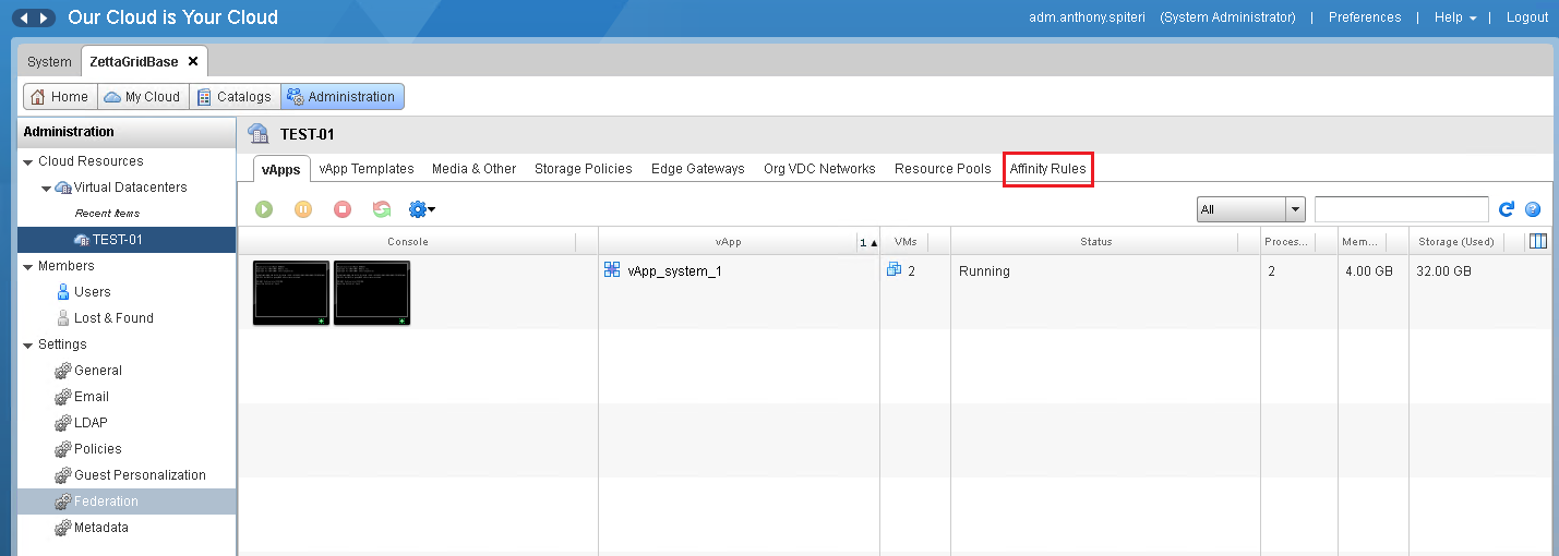 vCD SP 8.10 New Features Part 2 – Affinity Rules and New API Functions
