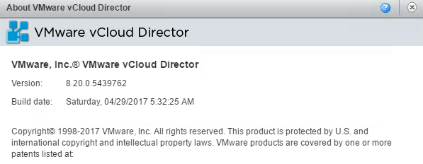 Released: vCloud Director SP 8.20.0.1