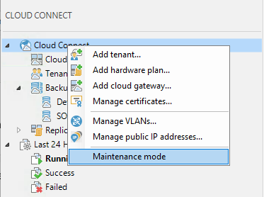 Cloud Connect and VAC Portal Maintenance Modes