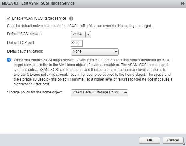 Setting up vSAN iSCSI and using it as a Veeam Repository