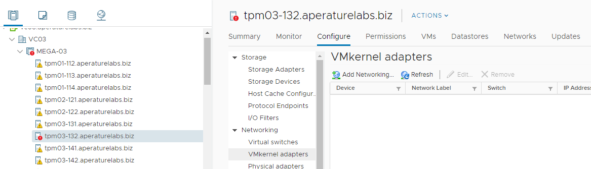 Quick Fix - ESXi loses all Network Configuration... but still runs?