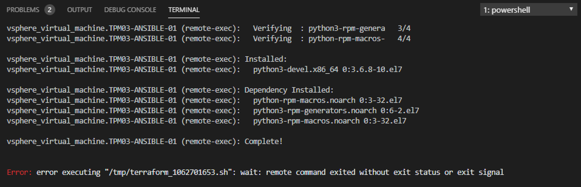 Quick Fix - Terraform Linux Remote-Exec Provisioner Errors without Exit Status
