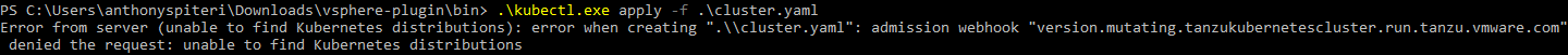 Quick Fix: vSphere with Tanzu – virtualmachineimages No resources found in namespace