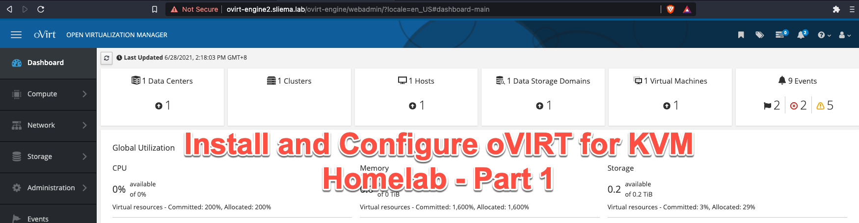Install and Configure oVIRT for KVM Homelab - Part 1