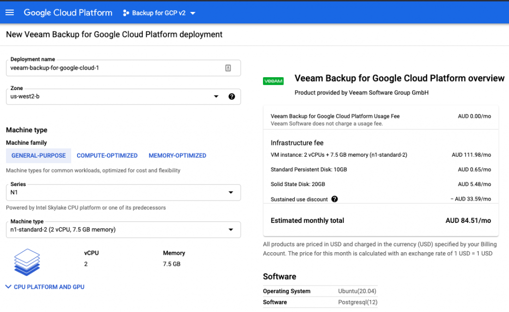 Backup GCP