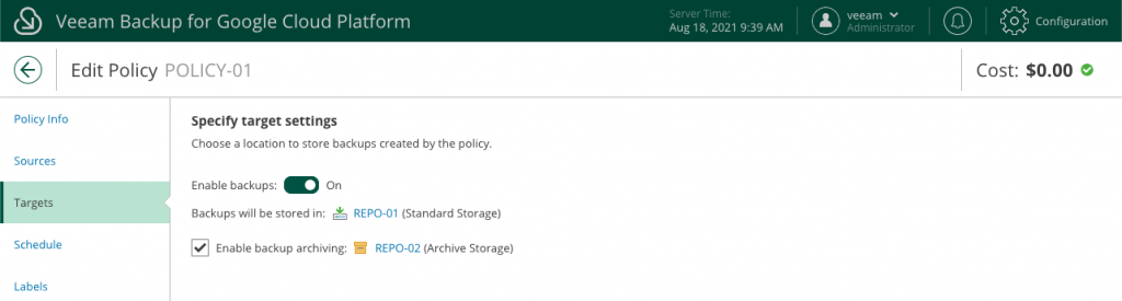 Backup GCP