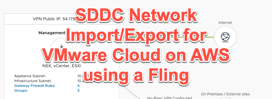 Quick Post - SDDC Network Import/Export for VMware Cloud on AWS Fling