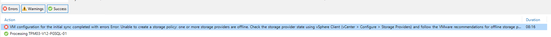 Quick Fix: vSphere Storage Provider Offline