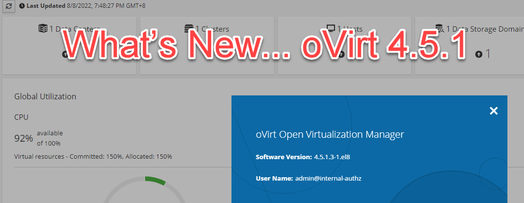 What’s New and Thoughts – oVirt 4.5.1 for KVM and RHV